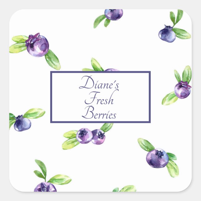 Sticker Carré Bleu Watercolor scrapbook (Devant)