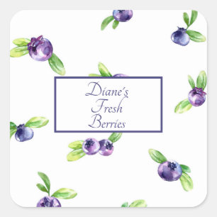 Sticker Carré Bleu Watercolor scrapbook