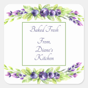Sticker Carré Bleu Watercolor scrapbook