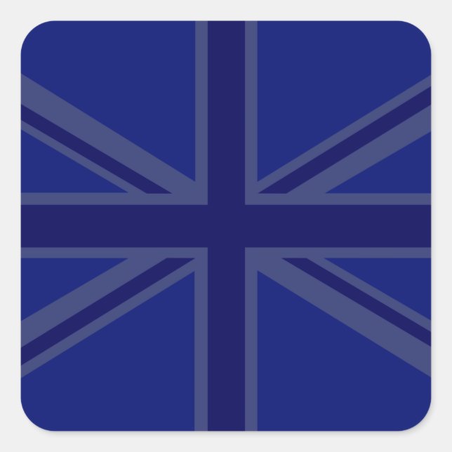 Sticker Carré Bleus pour un drapeau d'Union Jack les Anglais (Devant)