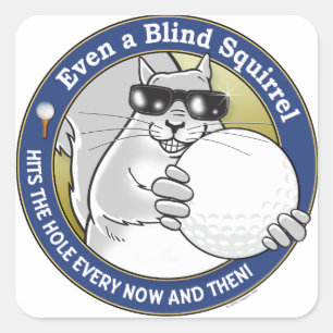 Sticker Carré Blind Squirrel Golf