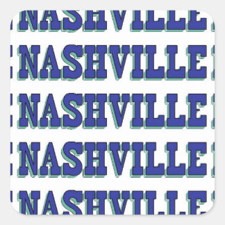 Sticker Carré Bloc bleu de Nashville