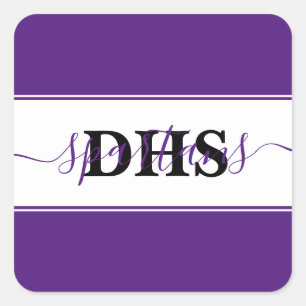 Sticker Carré Bloc de couleurs personnalisé pour l'école 