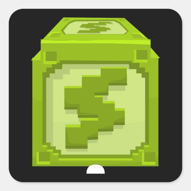 Sticker Carré Bloc d'énergie latéral de meubles brillant (Devant)