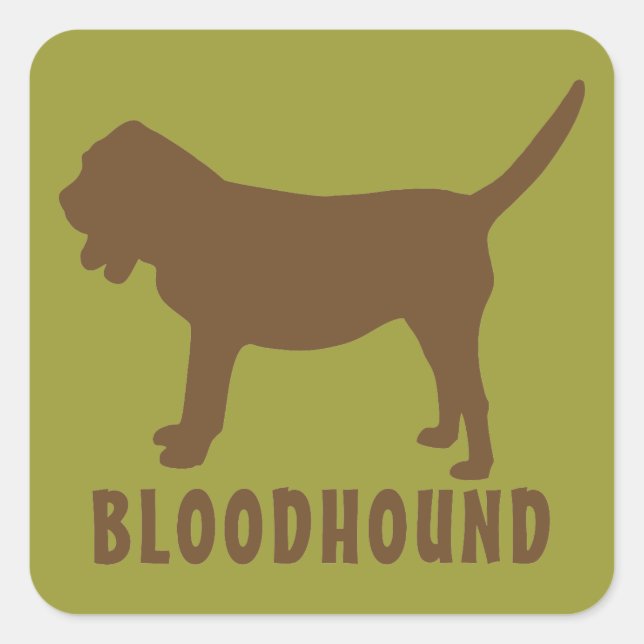 Sticker Carré Bloodhound (Devant)