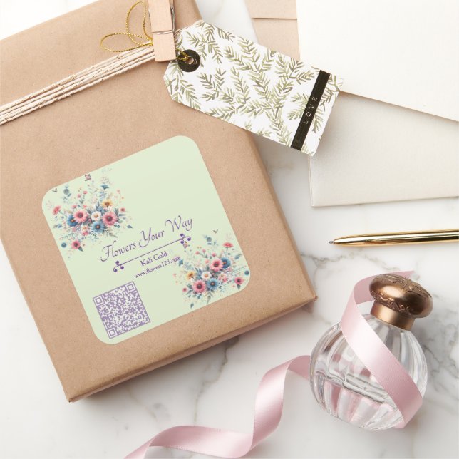 Sticker Carré Bloom & Brand (Cadeaux)