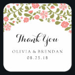 Sticker Carré Blossom fleur sauvage | Faveur de mariage<br><div class="desc">DE LA COLLECTION MARIAGE FLEUR SAUVAGE BLOSSOMS : Fleurs Whimsical aux couleurs de Chartreuse Vert et Papaya / Corail avec un arrière - plan blanc propre. Utilisez l'autocollant pour vos ballotins invités, sacs à bonbons, sacs cadeaux, boîte à gâteau et bien plus encore. Si vous avez des questions ou des...</div>