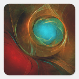 Sticker Carré Blue Eye Moderne Abstrait Art Cool Motif #16