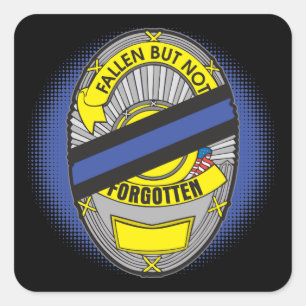 Sticker Carré Blue Line mince Badge