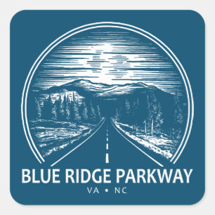 Sticker Carré Blue Ridge Parkway Forest