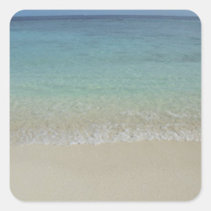 Sticker Carré Blue Sky Sea Sand Blank Modèle des Maldives tendan