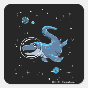 Sticker Carré Blue Tylosaurus Dinos