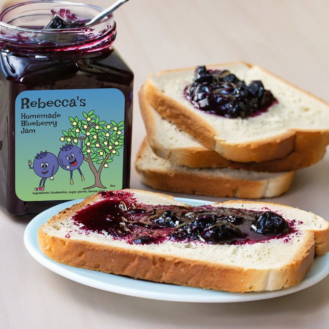 Sticker Carré Blueberry Pals Drôle Cartoon Jam Pie et plus (Créateur téléchargé)