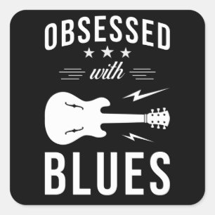 Sticker Carré Blues Music Saying Gift
