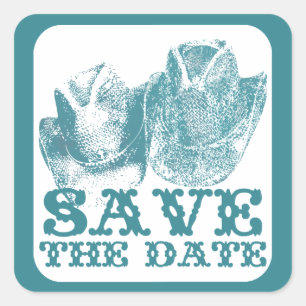 Sticker Carré Bluestone Turquoise Western Horse Ranch Farm Maria