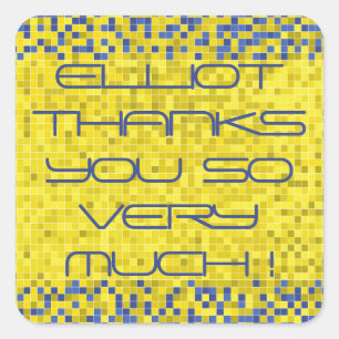 Sticker Carré BM Bat Bar Mitzvah JEU ON