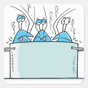 Sticker Carré Bob L'Autocollant Crayfish