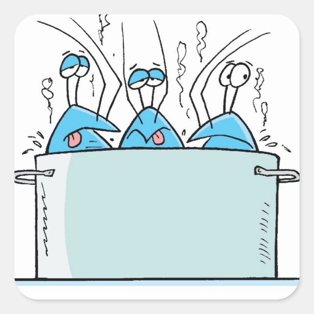 Sticker Carré Bob L'Autocollant Crayfish (Devant)