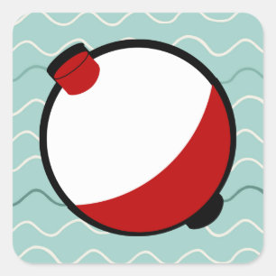 Sticker Carré Bobber et Wavy Water
