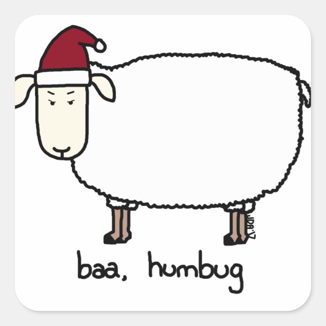 Sticker Carré bogue baa (Devant)