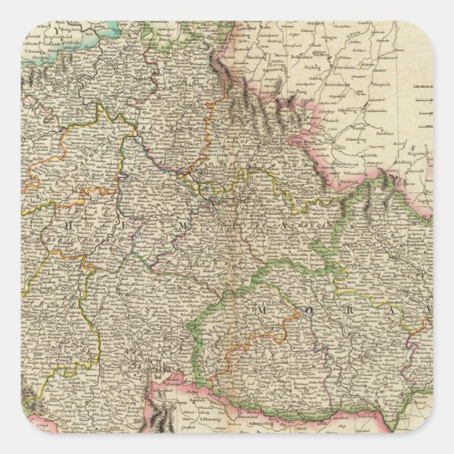 Sticker Carré Bohême, Moravie (Devant)