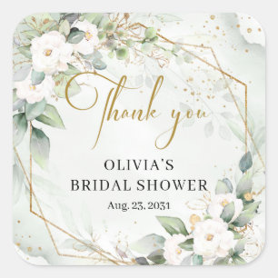 Sticker Carré Boho aquarelle rouge et rose roses Fête des mariée