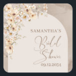 Sticker Carré Boho arch été Fleur sauvage Rustic mariage autocol<br><div class="desc">L'esthétique générale : Le mélange d'éléments modernes et bohèmes, avec les fleurs sauvages rustiques, crée une esthétique unique et élégante. La palette de couleurs neutres cravate tout ensemble de manière harmonieuse et élégante, rendant ces autocollants de Fête des mariées parfaits pour une célébration mariage d'inspiration bohème. N'hésitez pas à me...</div>
