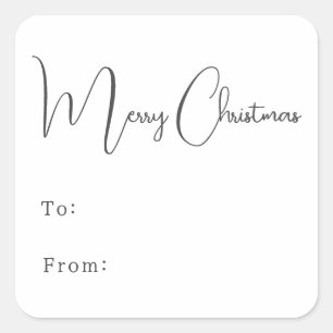 Sticker Carré Boho Moderne Joyeux Noël À De