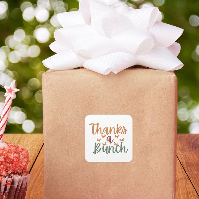 Sticker Carré Boho remercie un groupe de petites entreprises (Créateur téléchargé)