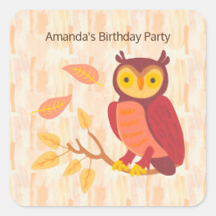 Sticker Carré Bois d'automne