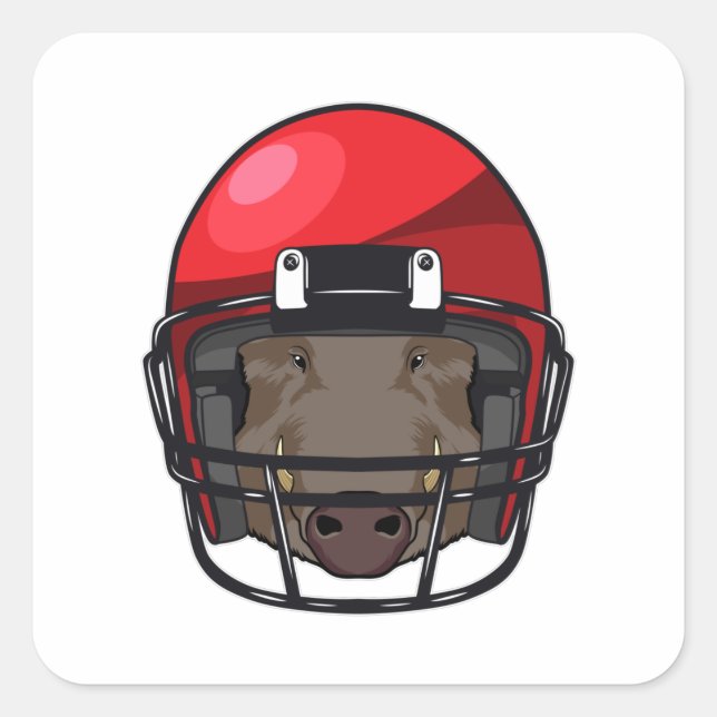 Sticker Carré Bois de football Sports (Devant)