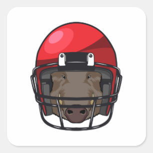 Sticker Carré Bois de football Sports