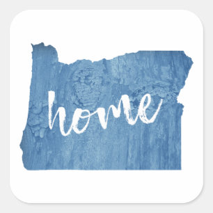 Sticker Carré Bois d'Oregon à la maison