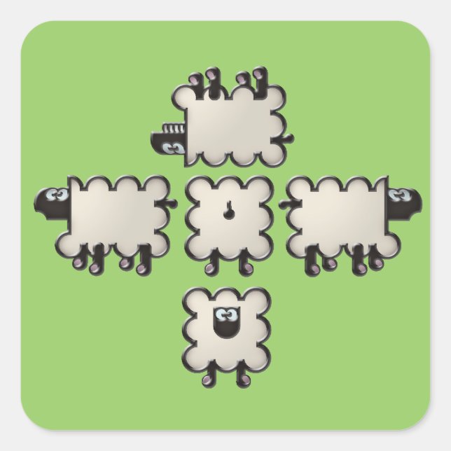 Sticker Carré boisé (Devant)