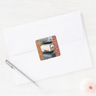 STICKER CARRÉ BOÎTE AUX LETTRES BOÎTE POSTALE POSTCROSSING