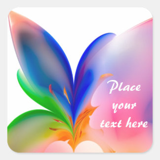 Sticker Carré Boîte cadeau Big Bow