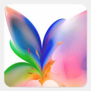 Sticker Carré Boîte cadeau Big Bow