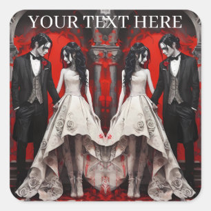 Sticker Carré Boîte cadeau pour bouteille de vin