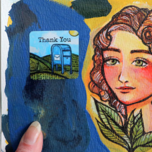 Sticker Carré Boîte postale Service postal