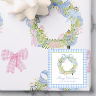 Sticker Carré Boîtier de courroie de noix d'aquarelle