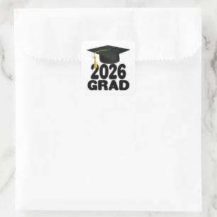Sticker Carré Bold Class of 2026 Graduation