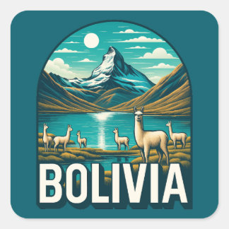 Sticker Carré Bolivie Amérique du Sud