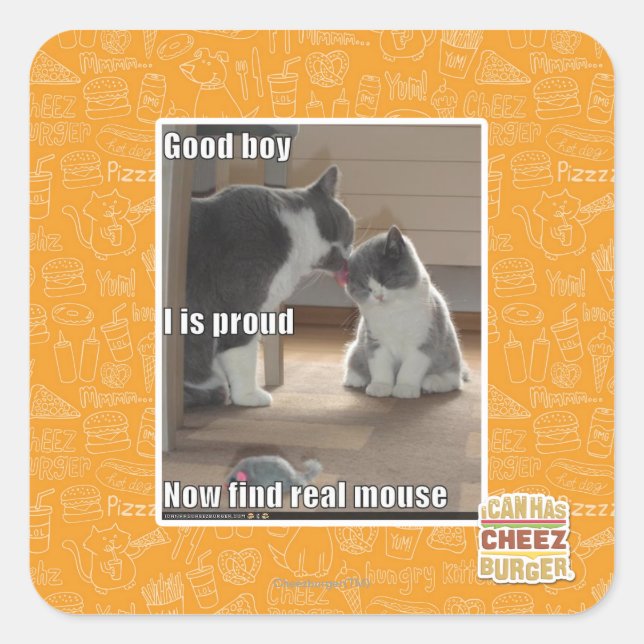 Sticker Carré Bon garçon (Devant)