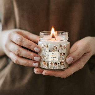 Sticker Carré Bon thanksgiving photo Collage moderne grand-père