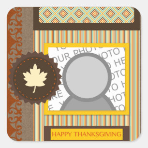 Sticker Carré bon thanksgiving (scrapbook)