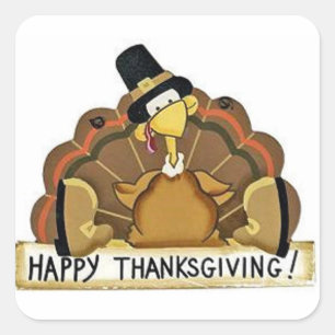 Sticker Carré Bon thanksgiving Turquie