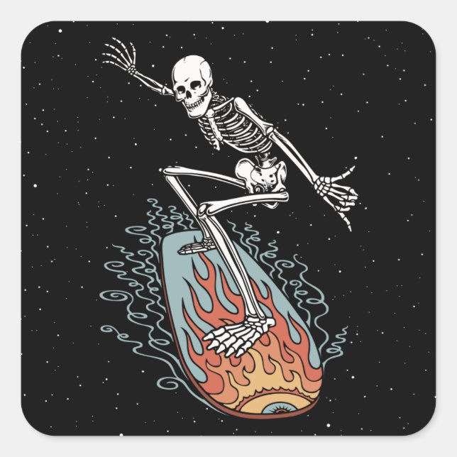 Sticker Carré Bonehead Board Dude (Devant)