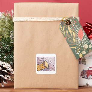 Sticker Carré Bongo Drum Music