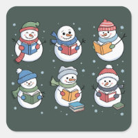 Bonhomme de neige amateur de livres cadeau de lect