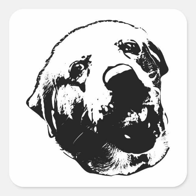 Sticker Carré Bonjour, C'est mon visage (Devant)